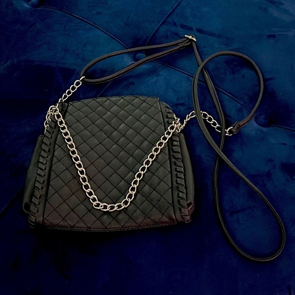 Handbags - Quilted Crossbody with Chains and Shoulder Strap​​​